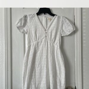 Chelsea & Violet Ivory Puff Sleeve Mini Dress